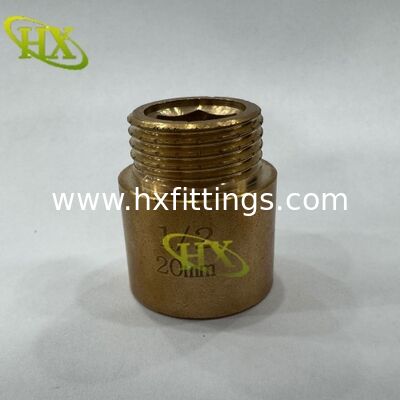 1/2 Female 3/4 Male soild brass water tank connector theaded bulkhead fitting