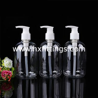 empty shampoo shower gel bottle plastic clear PET bottle 500Ml foaming wash soap hand sanitizer pump bottle with pump