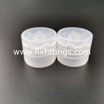 20/410 plastic PP transparent clear color ribbed closure flip top caps lids screw caps for sanitizer bottle